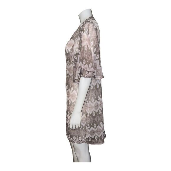 Steve Madden Printed Short Sleeve Kimono Clay Purple One Size New - Picture 5 of 8